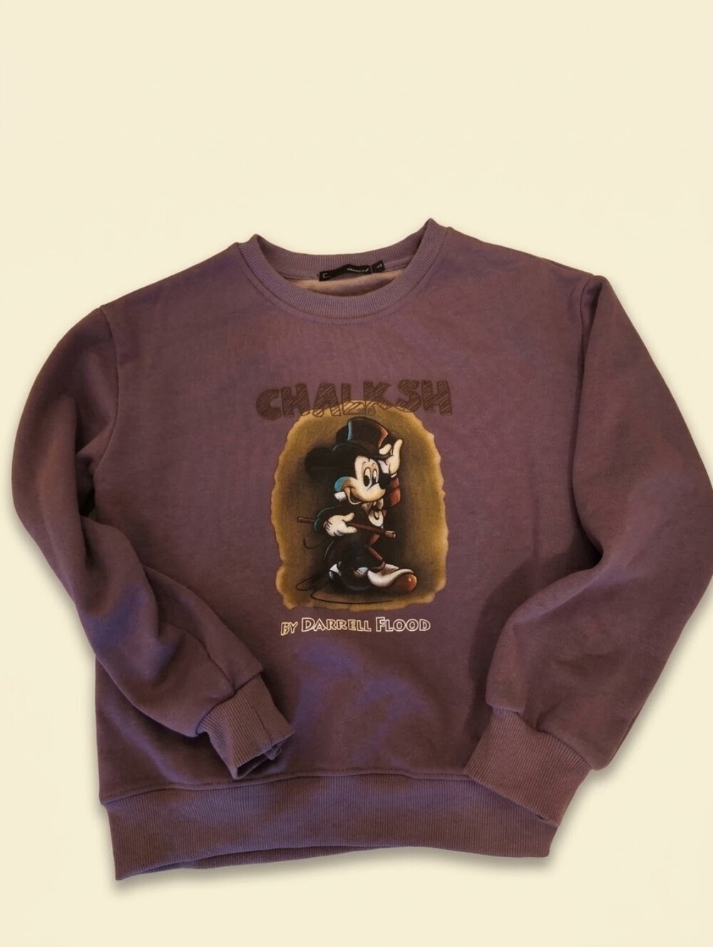 Vintage Style Brown/Purple Graphic Crewneck Sweater